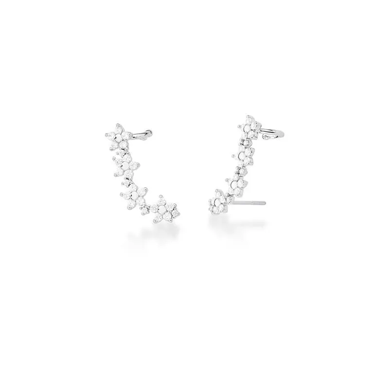 Earcuff Flores Cravejado